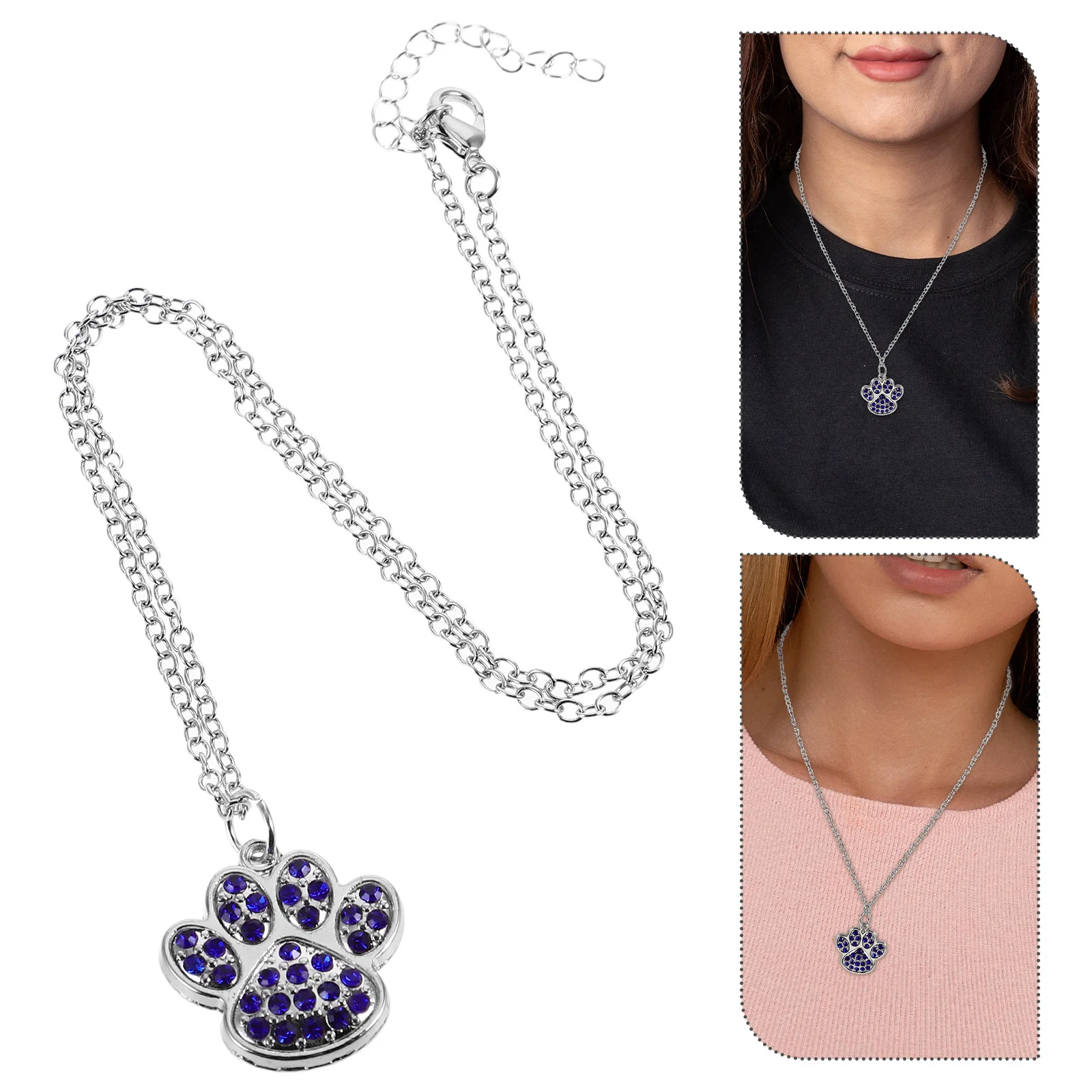 Blue Rhinestone Dog Paw Print Necklace Vintage Elegant Pet Lover Jewelry Adjustable Choker Christmas Birthday Gift
Blue Rhinestone Dog Paw Print Necklace Vintage Elegant Pet Lover Jewelry Adjustable Choker Christmas Birthday Gift
