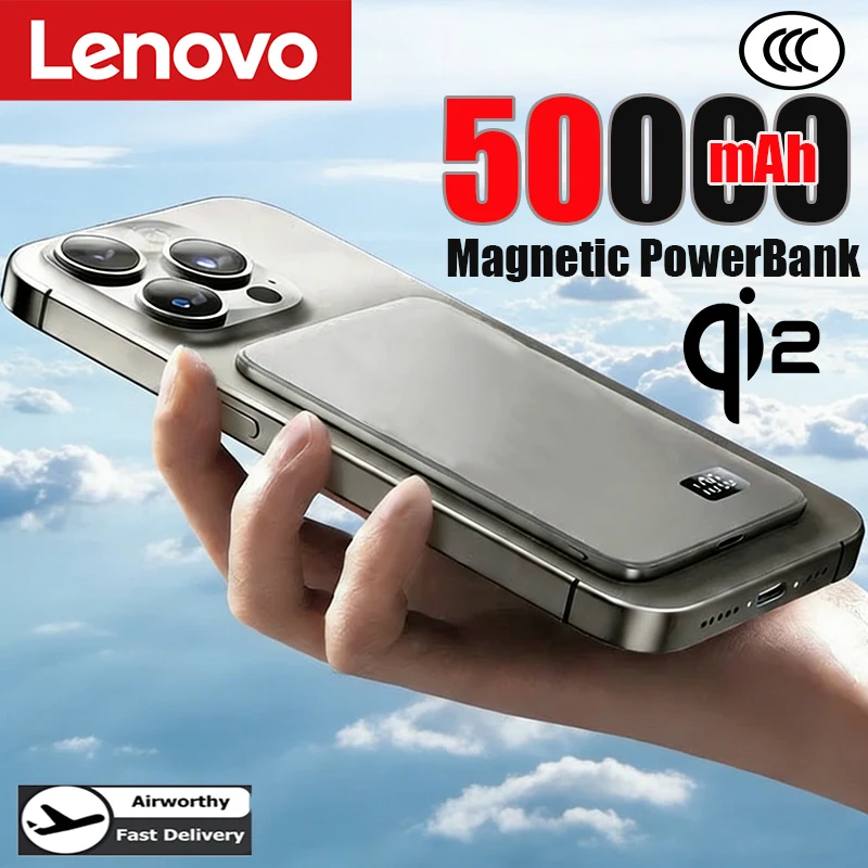 Внешний аккумулятор Lenovo 50000 мАч 3-в-1, тонкий магнитный беспроводной Powerbank для MagSafe, внешняя батарея для iPhone, Samsung, Huawei 2026
Внешний аккумулятор Lenovo 50000 мАч 3-в-1, тонкий магнитный беспроводной Powerbank для MagSafe, внешняя батарея для iPhone, Samsung, Huawei 2026