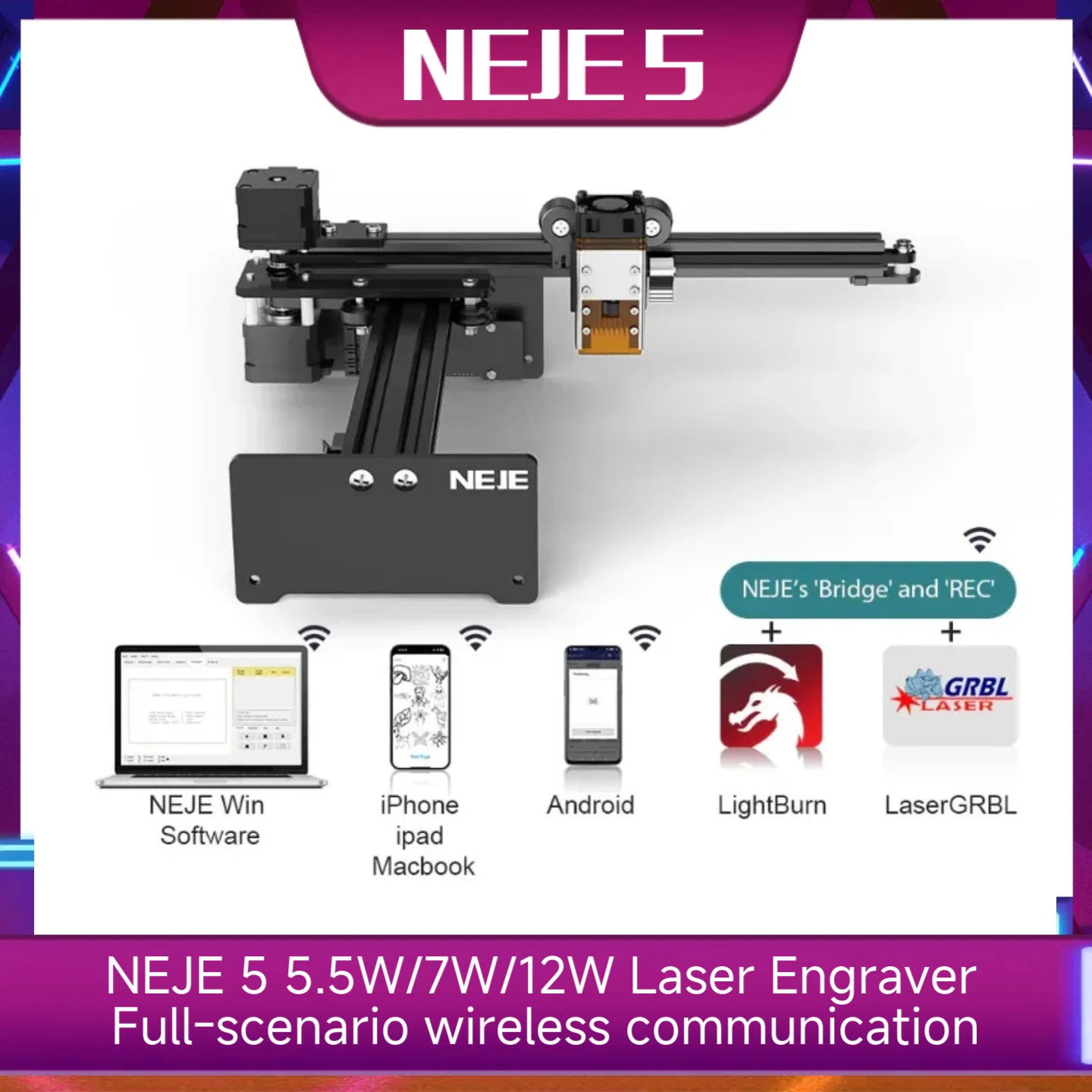 Leather Marking Machine | 5.5W/7W/12W CNC Laser Engraving Machine, Bluetooth Wireless Mode - Free Software Included
Leather Marking Machine | 5.5W/7W/12W CNC Laser Engraving Machine, Bluetooth Wireless Mode - Free Software Included