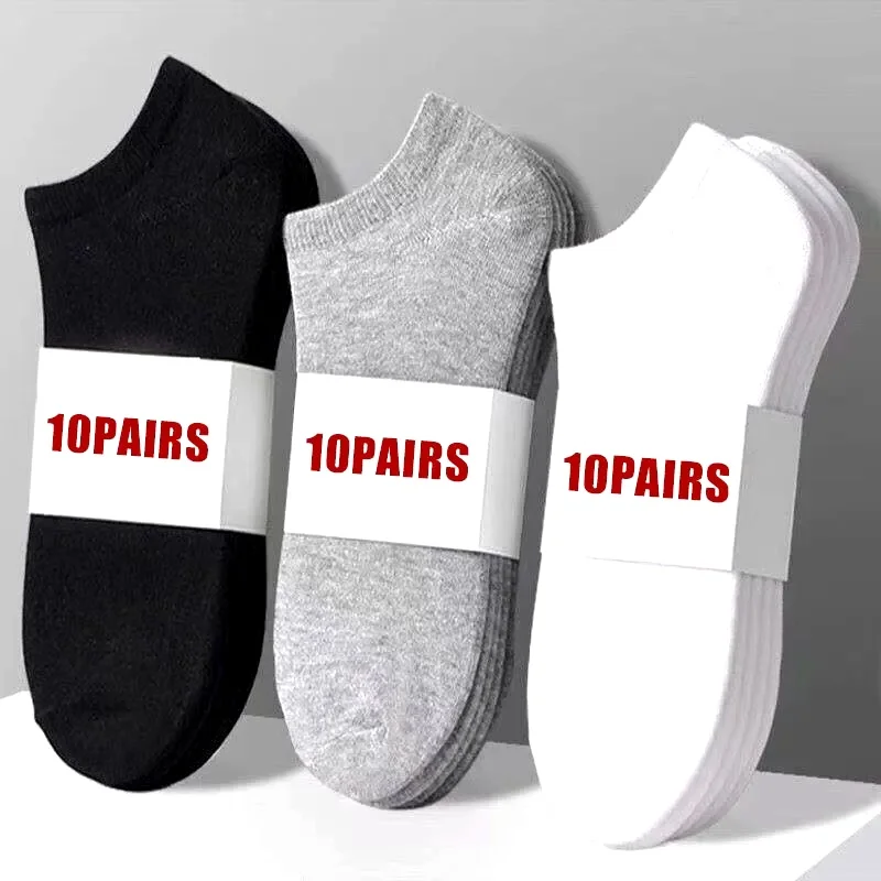 20Pcs/ Men's Socks Spring Summer Thin Breathable Soft Polyester Cotton Socks Black Casual Business Ankle Boat Socks Size EU38-45
20Pcs/ Men's Socks Spring Summer Thin Breathable Soft Polyester Cotton Socks Black Casual Business Ankle Boat Socks Size EU38-45