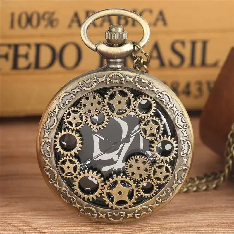 Antique Pocket Watch Hollow Out Gear Wheel Cover Men Women Quartz Analog Watches with Necklace Chain Collectable Timepiece
Antique Pocket Watch Hollow Out Gear Wheel Cover Men Women Quartz Analog Watches with Necklace Chain Collectable Timepiece