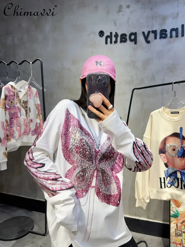 Fashion Highstreet Sweet Cool Girl Hot Diamond Bow Rounf Neck Long Sleeve Loose Casual Tops Oversized Thin Sweater Women Spring
Fashion Highstreet Sweet Cool Girl Hot Diamond Bow Rounf Neck Long Sleeve Loose Casual Tops Oversized Thin Sweater Women Spring