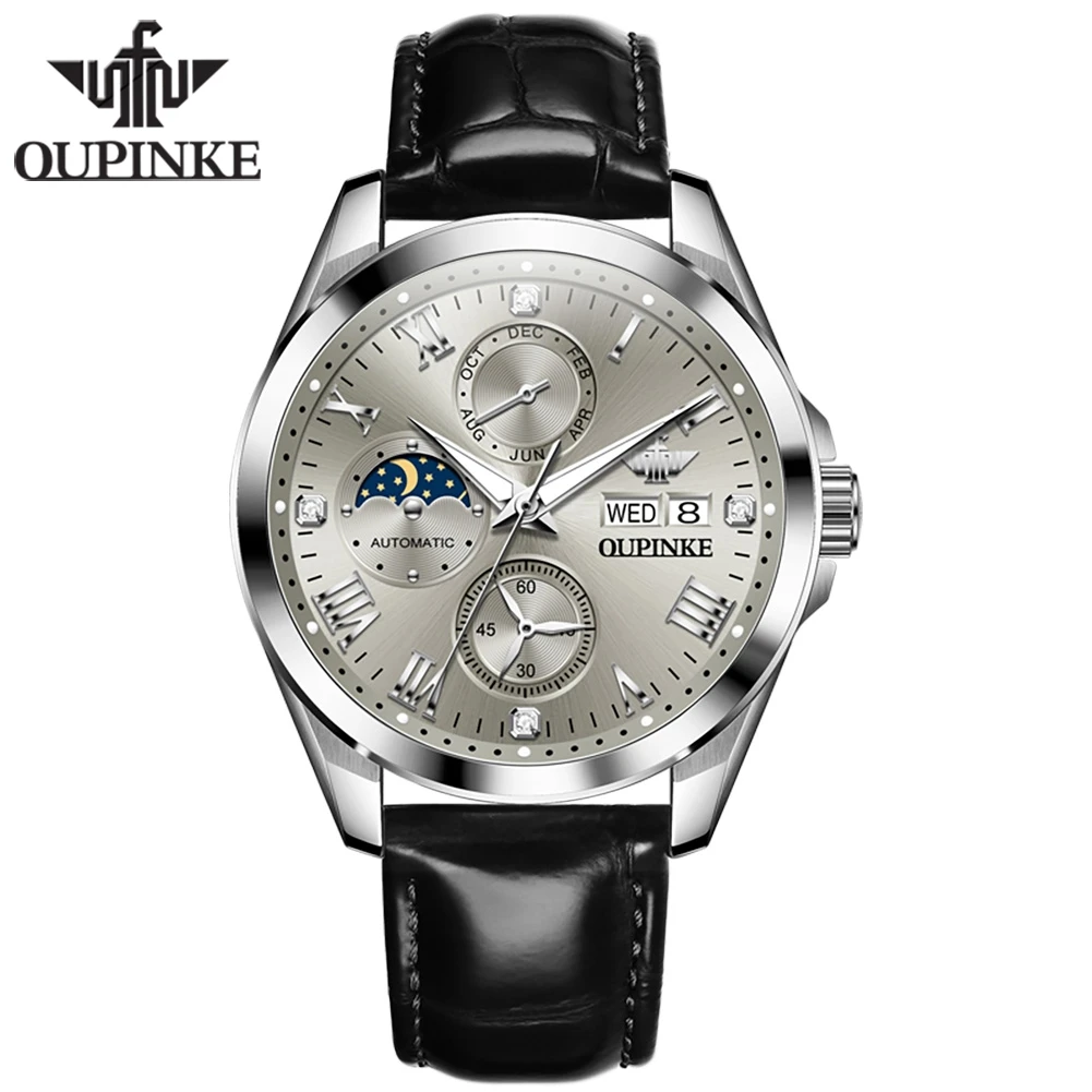 OUPINKE 3300 Automatic Men's Watch Original Leather Strap Classic Multifunctional Dial Mechanical Wristwatch for Men
OUPINKE 3300 Automatic Men's Watch Original Leather Strap Classic Multifunctional Dial Mechanical Wristwatch for Men