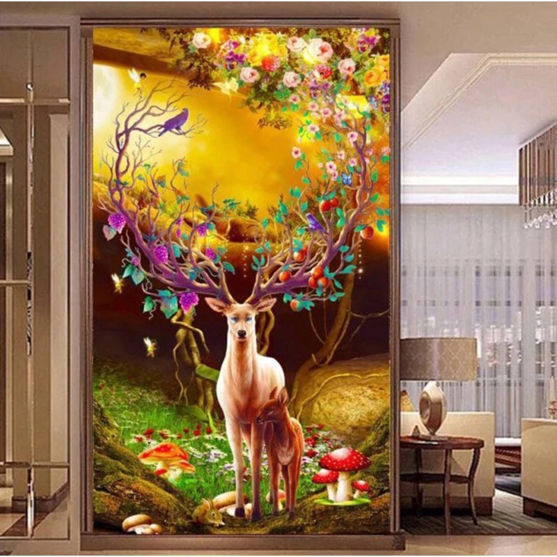 DIY full Diamond Embroidery,Round Diamond Elk Fortune Deer Living room decoration rhinestone beads Diamond painting
DIY full Diamond Embroidery,Round Diamond Elk Fortune Deer Living room decoration rhinestone beads Diamond painting