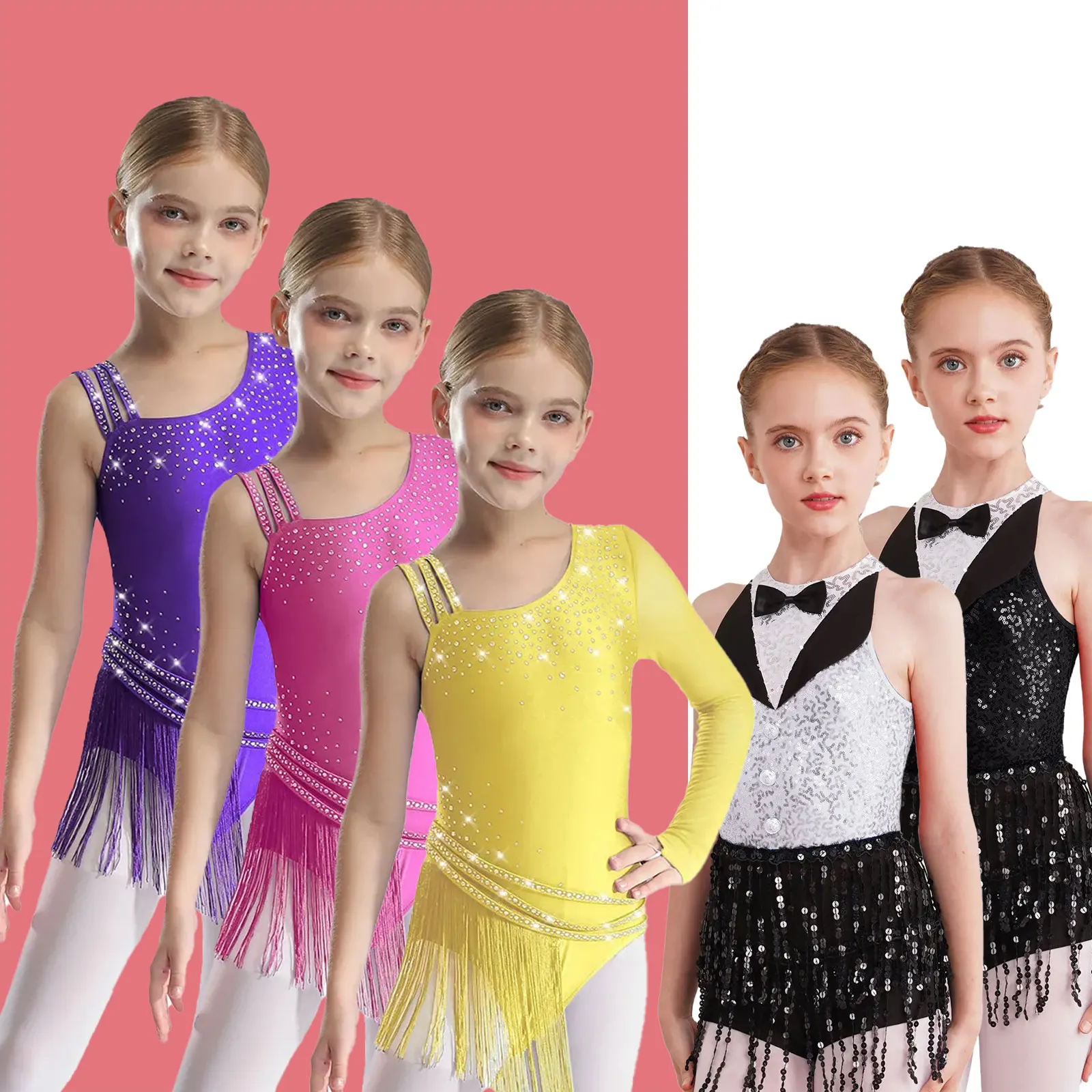 Kids Girl Figure Skating Dress Rhinestones Mesh Skirted Bodysuit Ballet Jazz Dance Rhythmic Gymnastics Latin Performance Costume
Kids Girl Figure Skating Dress Rhinestones Mesh Skirted Bodysuit Ballet Jazz Dance Rhythmic Gymnastics Latin Performance Costume