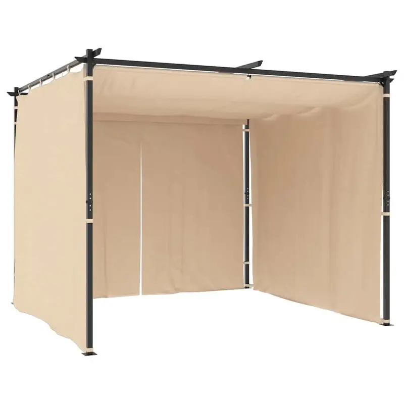 Gazebo with Curtains 9.8'x9.8' Cream Steel
Gazebo with Curtains 9.8'x9.8' Cream Steel