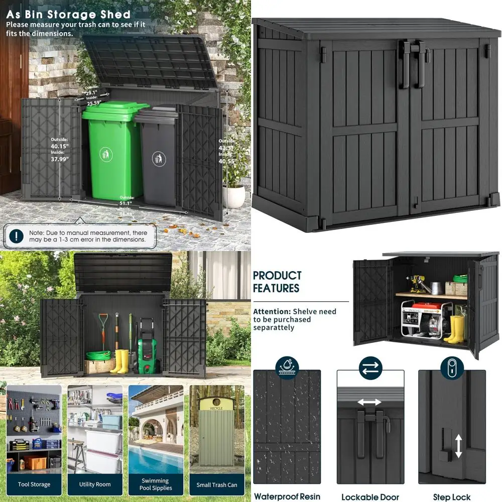 Портативный 36-куб. футов. Запираемый наружный шкаф для хранения вещей — водонепроницаемый, удобный в сборе навес для дворов и патио черного цвета
Портативный 36-куб. футов. Запираемый наружный шкаф для хранения вещей — водонепроницаемый, удобный в сборе навес для дворов и патио черного цвета