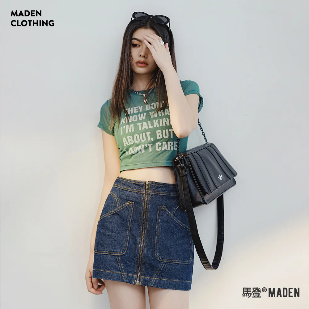 Женская джинсовая юбка Maden, летняя облегающая Универсальная юбка-трапеция из денима на молнии, короткое платье в стиле пэчворк
Женская джинсовая юбка Maden, летняя облегающая Универсальная юбка-трапеция из денима на молнии, короткое платье в стиле пэчворк