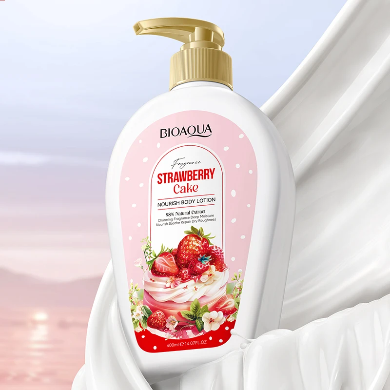 400ml BIOAOUA Strawberry Nourishing Body Milk Moisturizing Brightening Repair Skin Care Anti-Dryness Tender Smooth Lotion
400ml BIOAOUA Strawberry Nourishing Body Milk Moisturizing Brightening Repair Skin Care Anti-Dryness Tender Smooth Lotion