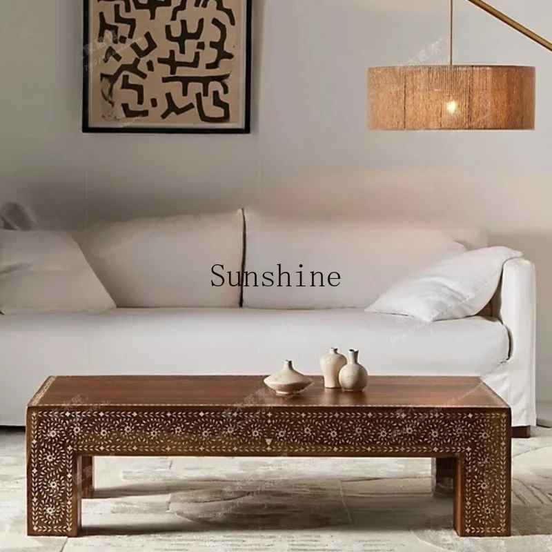American artificial hand-painted coffee table Nordic light luxury neoclassical solid wood quality hand-painted square
American artificial hand-painted coffee table Nordic light luxury neoclassical solid wood quality hand-painted square
