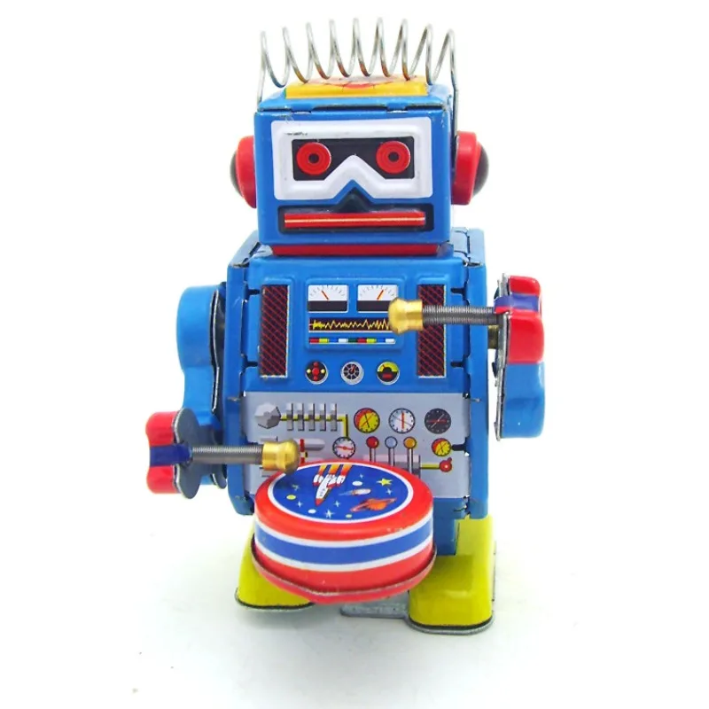 Mechanical Toys Kids Christmas Gift Funny Classic Collection Retro Clockwork Wind Up Metal Walking Tin Band Drummer Robot Toy
Mechanical Toys Kids Christmas Gift Funny Classic Collection Retro Clockwork Wind Up Metal Walking Tin Band Drummer Robot Toy