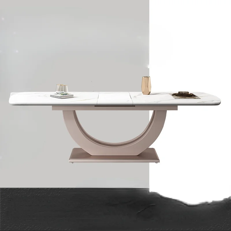 Telescopic rock board dining table, household folding dining table and chair combination
Telescopic rock board dining table, household folding dining table and chair combination