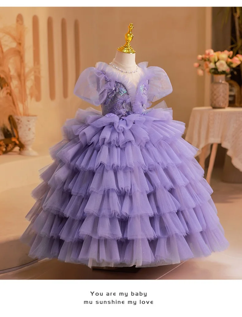 0-12 years old children's dress Purple elegant girl catwalk host Princess dress Three-dimensional beaded girl piano performance
0-12 years old children's dress Purple elegant girl catwalk host Princess dress Three-dimensional beaded girl piano performance