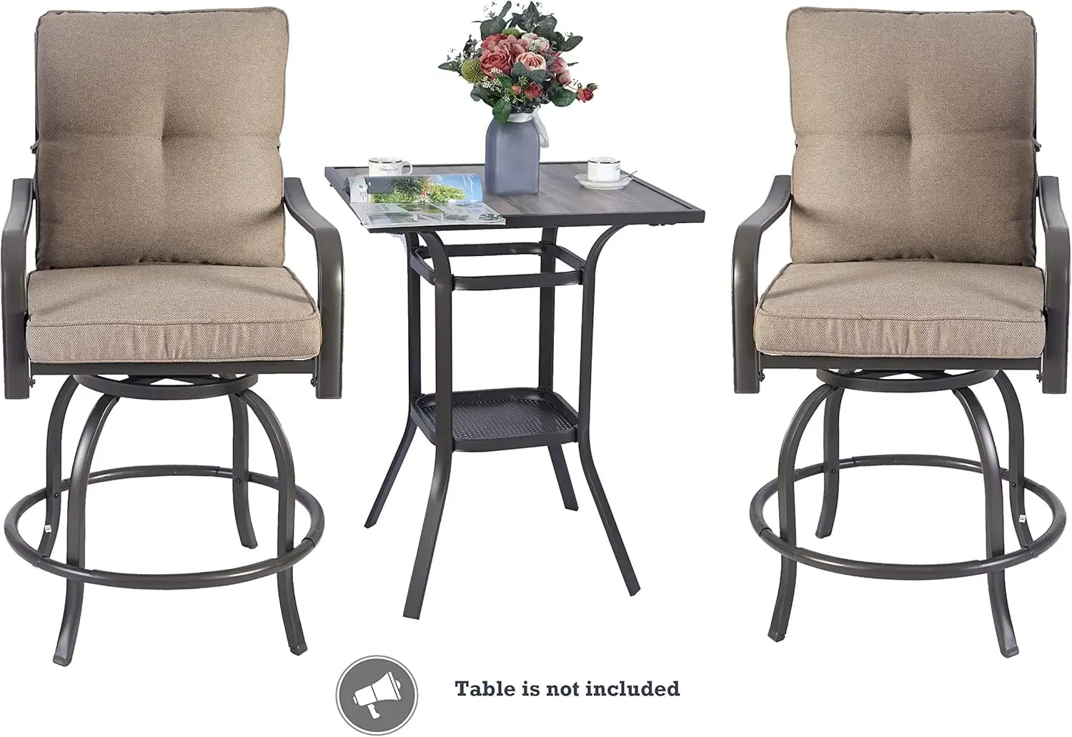Bestsellersabella High Swivel Bar Stools/Chair Set for Home Patio, Back Yard, Cafes, Bistro, Restaurants and Chic Bars (Beige)
Bestsellersabella High Swivel Bar Stools/Chair Set for Home Patio, Back Yard, Cafes, Bistro, Restaurants and Chic Bars (Beige)