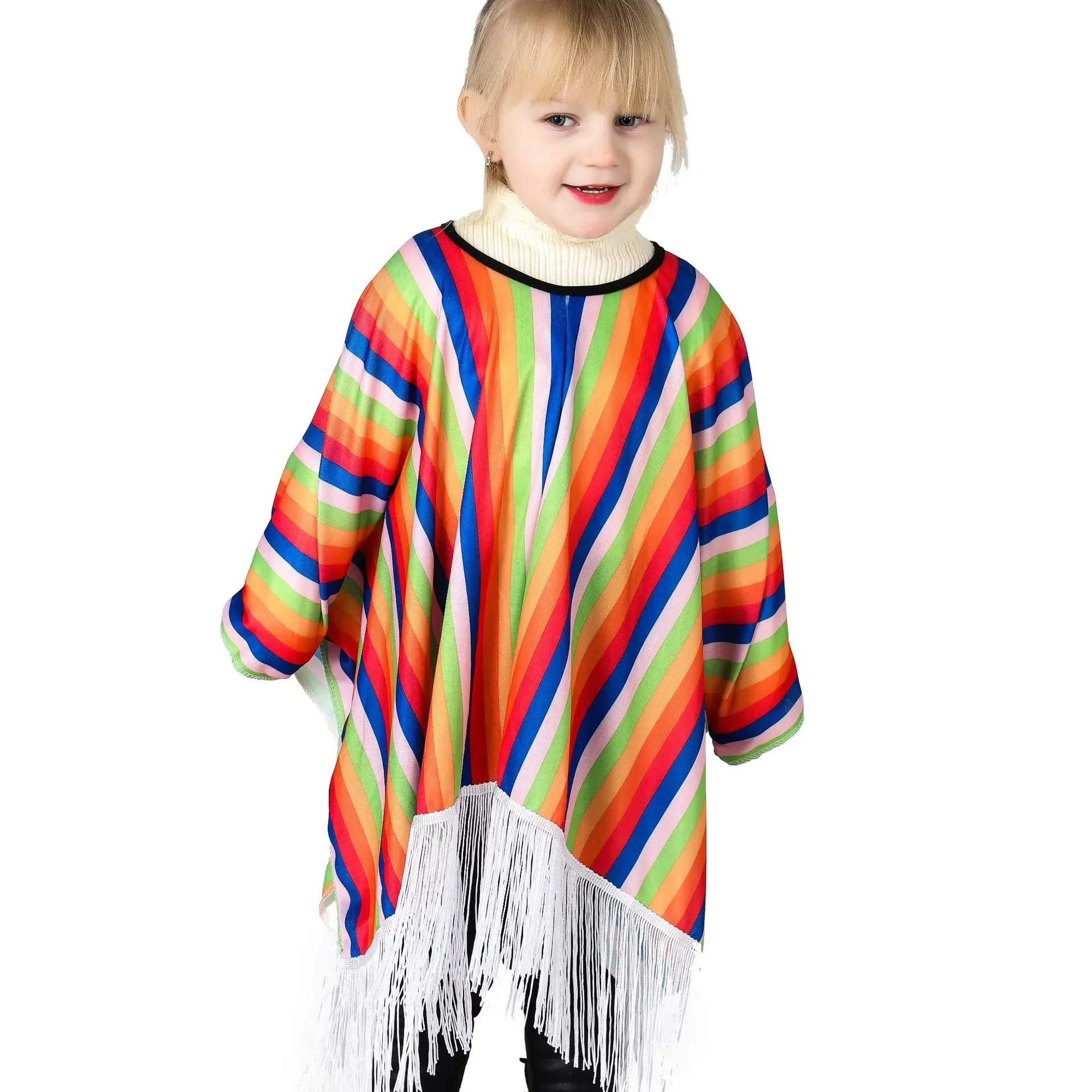 Halloween Costume Mexican Role-playing Party Festival Costume Mexican Traditional Colorful Cloak National Costume
Halloween Costume Mexican Role-playing Party Festival Costume Mexican Traditional Colorful Cloak National Costume