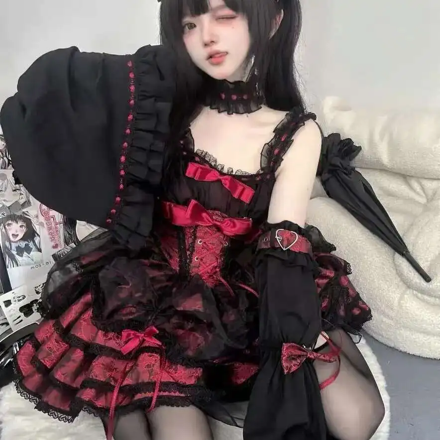 Black Red JSK Subculture Ballet Style Birthday Lolita Dress Gift Underground Idol Gothic Hallowmas The Deacon Of The Rose
Black Red JSK Subculture Ballet Style Birthday Lolita Dress Gift Underground Idol Gothic Hallowmas The Deacon Of The Rose