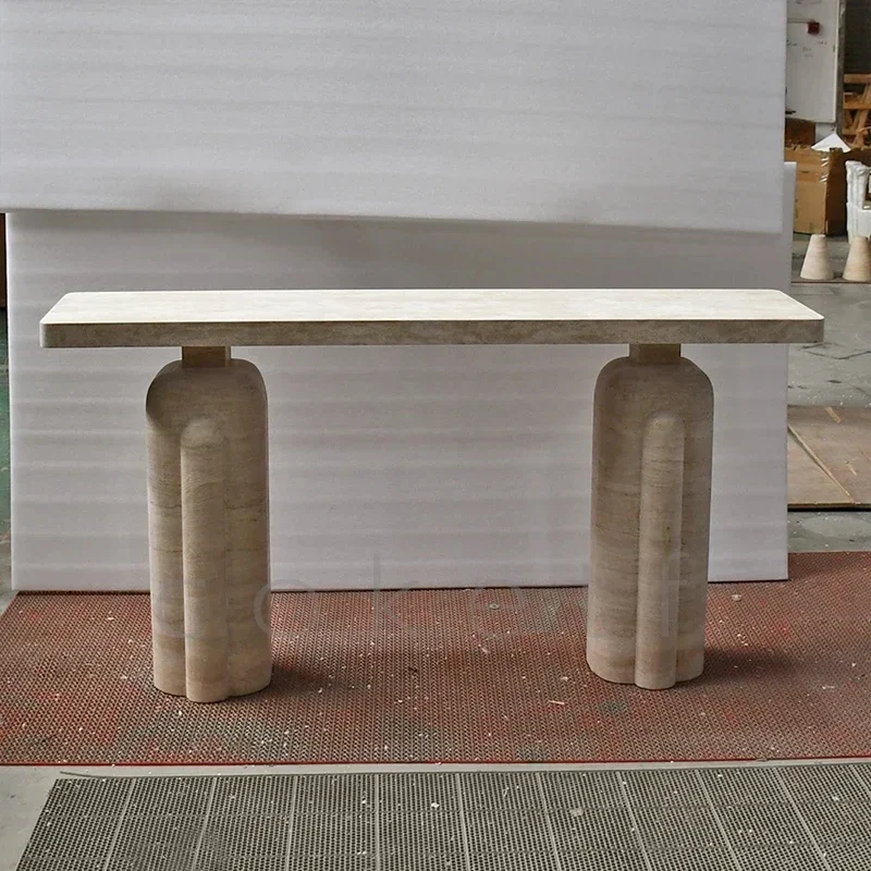 Natural Roman travertine entrance table Designer living room wall table Entry entrance table
Natural Roman travertine entrance table Designer living room wall table Entry entrance table
