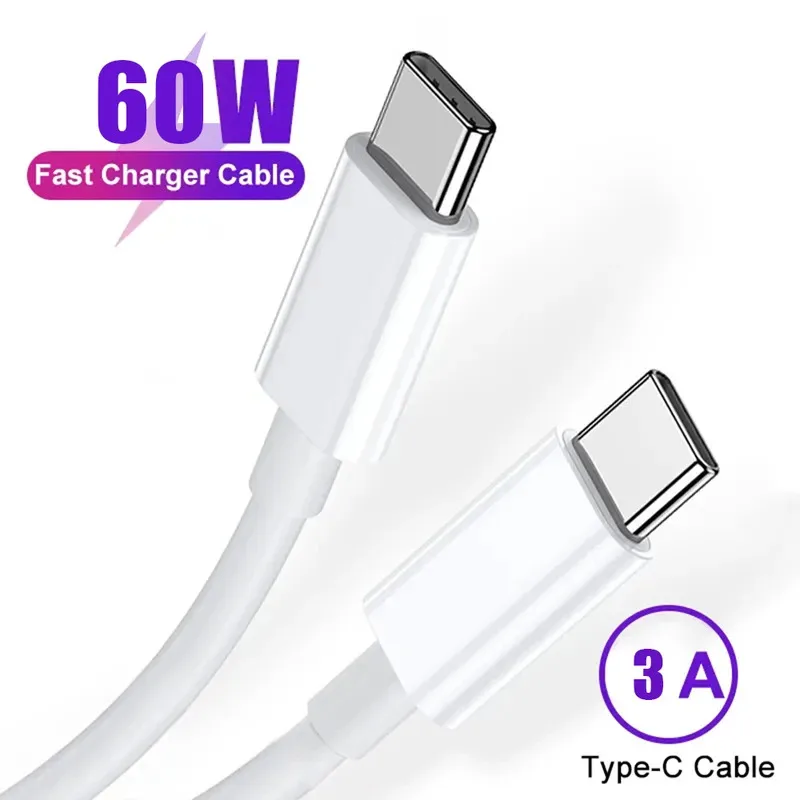60W C To C Type-C Cable USB C PD Fast Charging Charger Wire Cord For Macbook iPad Samsung Xiaomi Huawei Honor Type C USB C Cable 
60W C To C Type-C Cable USB C PD Fast Charging Charger Wire Cord For Macbook iPad Samsung Xiaomi Huawei Honor Type C USB C Cable