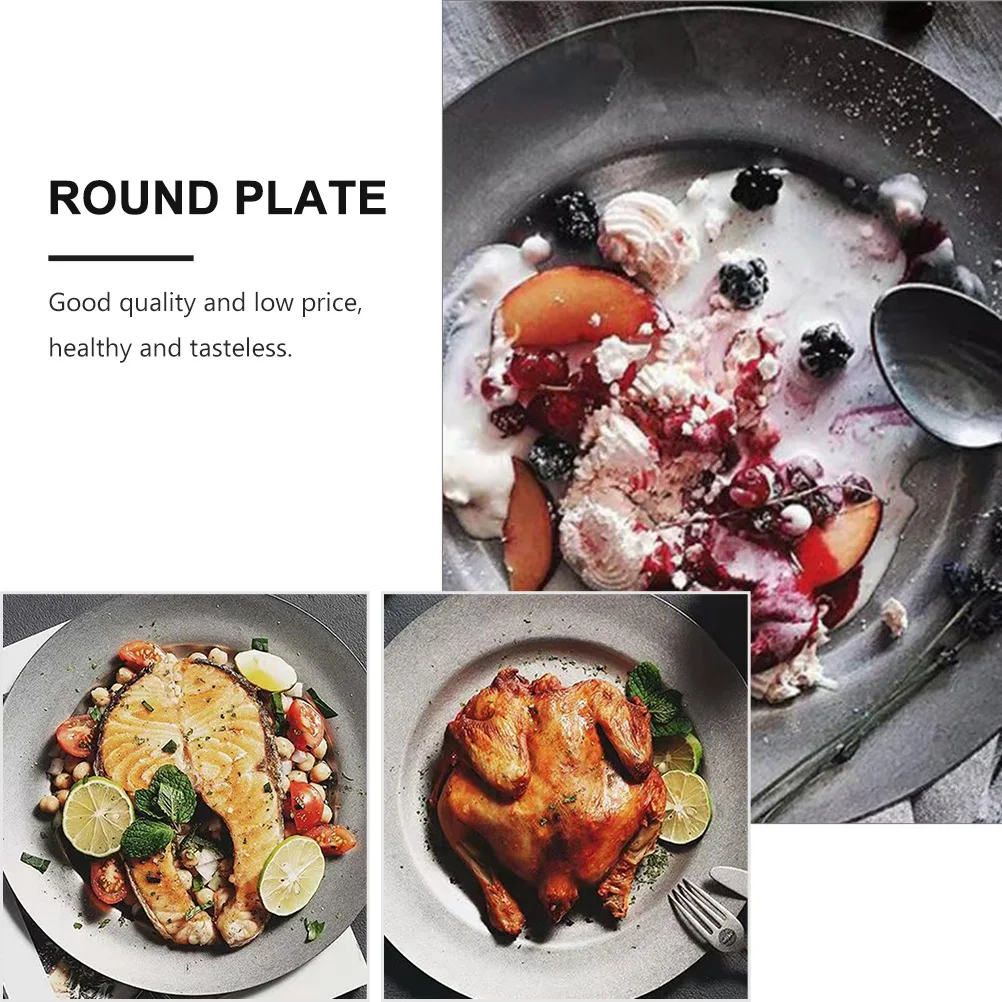 1pc Sweet Dessert Plate Round Stainless Steel Food Serving Tray For Buffet Birthday Party Practical Cake Stand Vintage Style
1pc Sweet Dessert Plate Round Stainless Steel Food Serving Tray For Buffet Birthday Party Practical Cake Stand Vintage Style