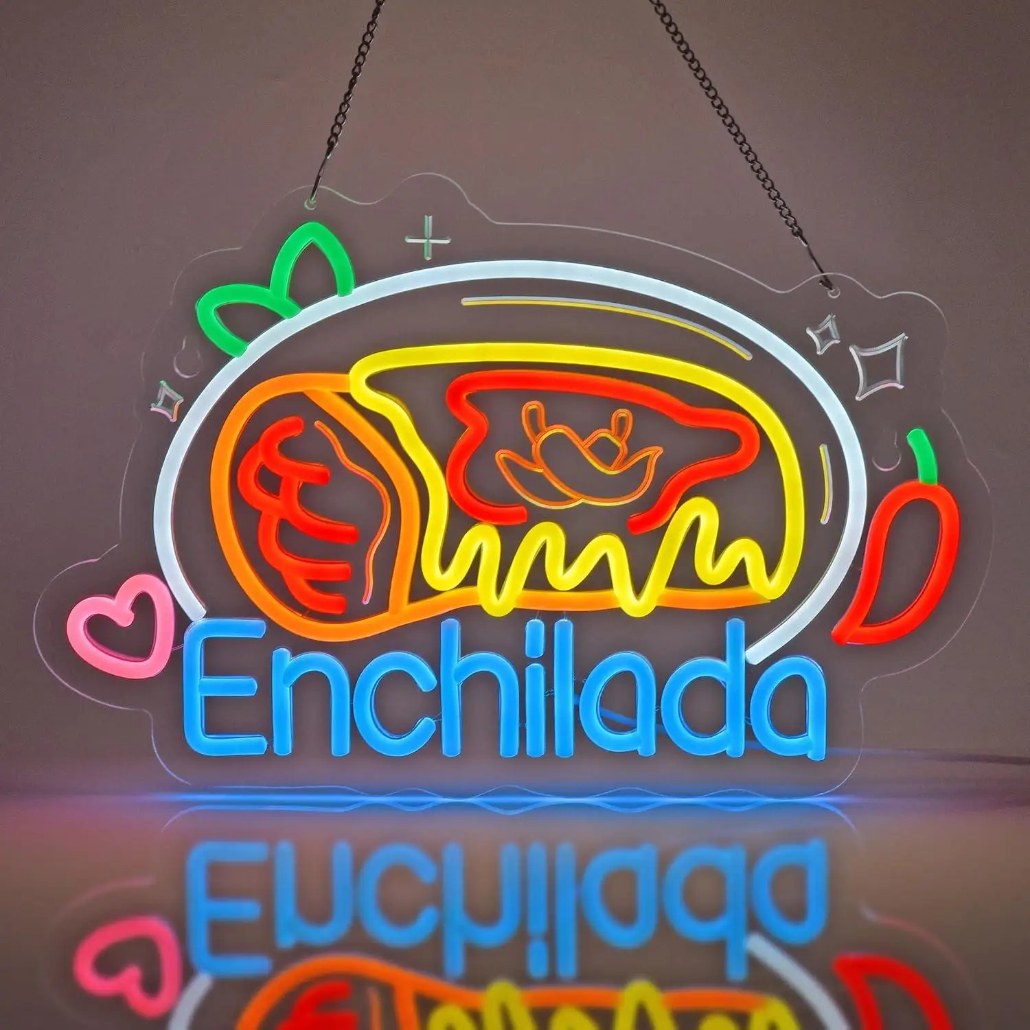 Enchilada Neon Sign USB Dimmable LED Light for Mexican Restaurant Food Truck Kitchen Aesthetic Wall Decor Gifts Signboard Light
Enchilada Neon Sign USB Dimmable LED Light for Mexican Restaurant Food Truck Kitchen Aesthetic Wall Decor Gifts Signboard Light