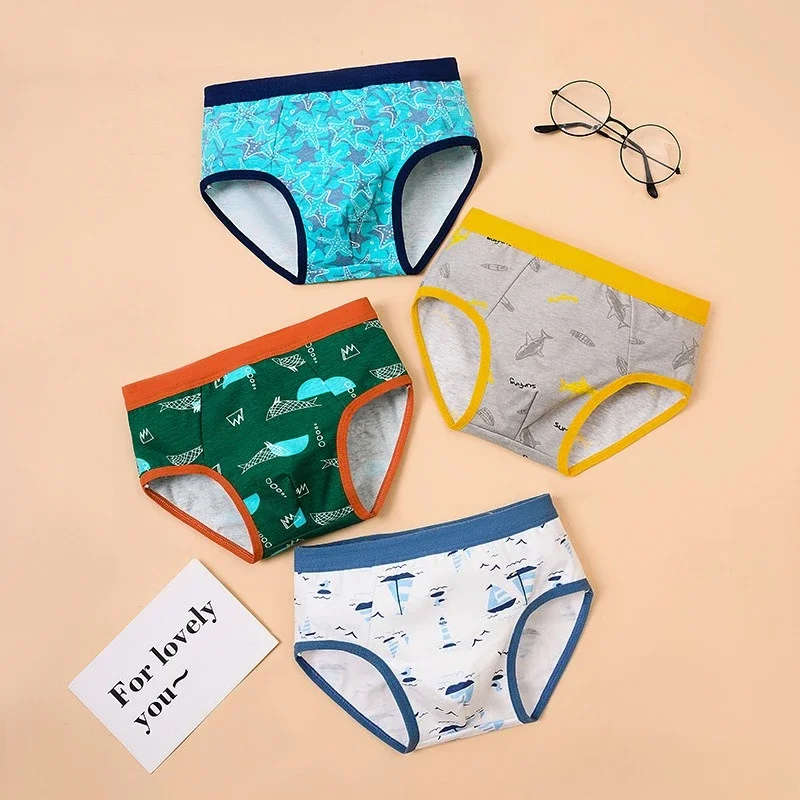 4 Pack New Comfortable Breathable Boys Cotton Underwear Triangular Design Soft Fabric Kids Teen Youth Briefs High Quality
4 Pack New Comfortable Breathable Boys Cotton Underwear Triangular Design Soft Fabric Kids Teen Youth Briefs High Quality