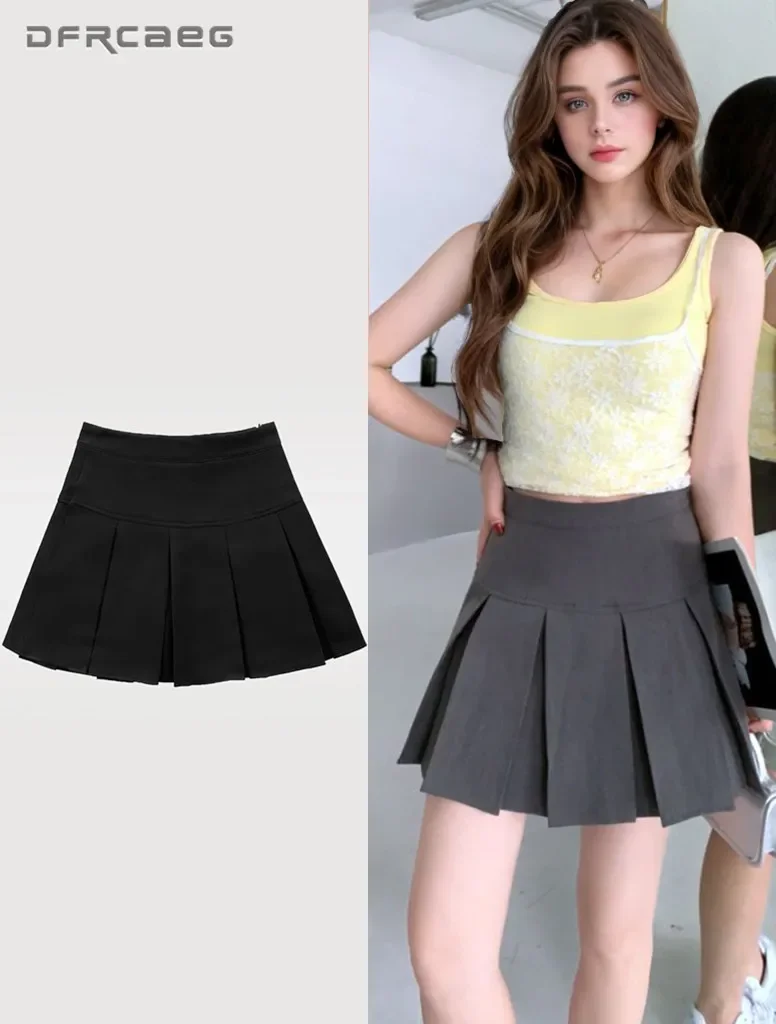 Pop Preppy Style Gray Sweet Summer Pleated Skirt For Women High Waist Casual Ball Gown School Korean Kawaii Short Skirts Grils
Pop Preppy Style Gray Sweet Summer Pleated Skirt For Women High Waist Casual Ball Gown School Korean Kawaii Short Skirts Grils