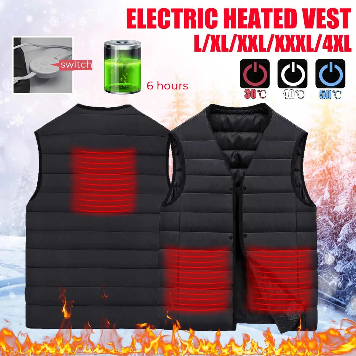 Men Heating vest Autumn and winter Cotton Vest USB Infrared Electric Heating Vest Flexible Thermal Winter Warm Jacket For Sports
Men Heating vest Autumn and winter Cotton Vest USB Infrared Electric Heating Vest Flexible Thermal Winter Warm Jacket For Sports