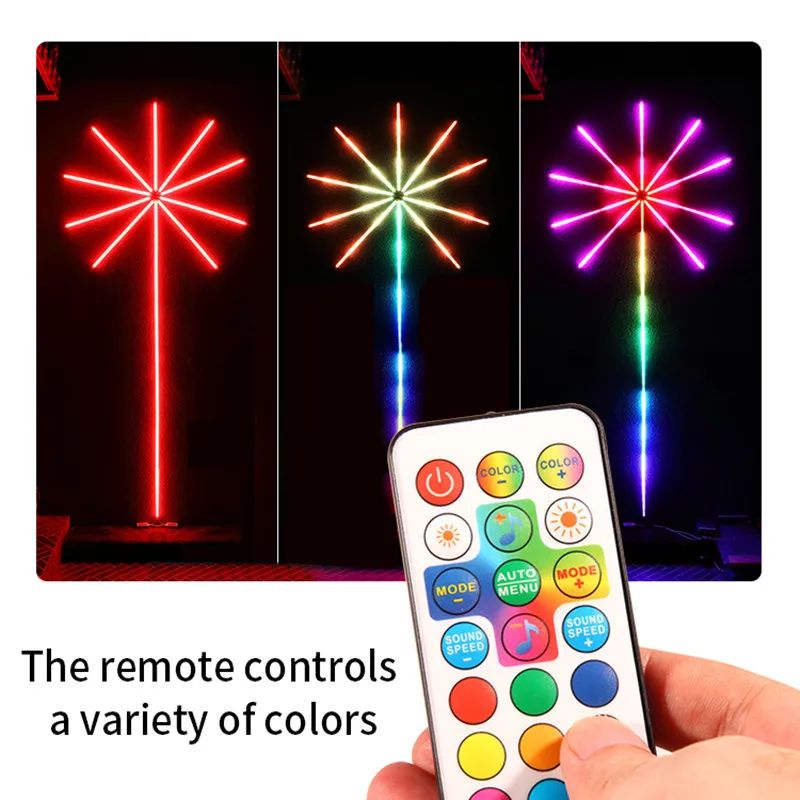 Led Fireworks Light Bar RGB Fairy Lights Voice-activated Music Meteor Lights Indoor Festive Decoration Christmas Lights Garland
Led Fireworks Light Bar RGB Fairy Lights Voice-activated Music Meteor Lights Indoor Festive Decoration Christmas Lights Garland