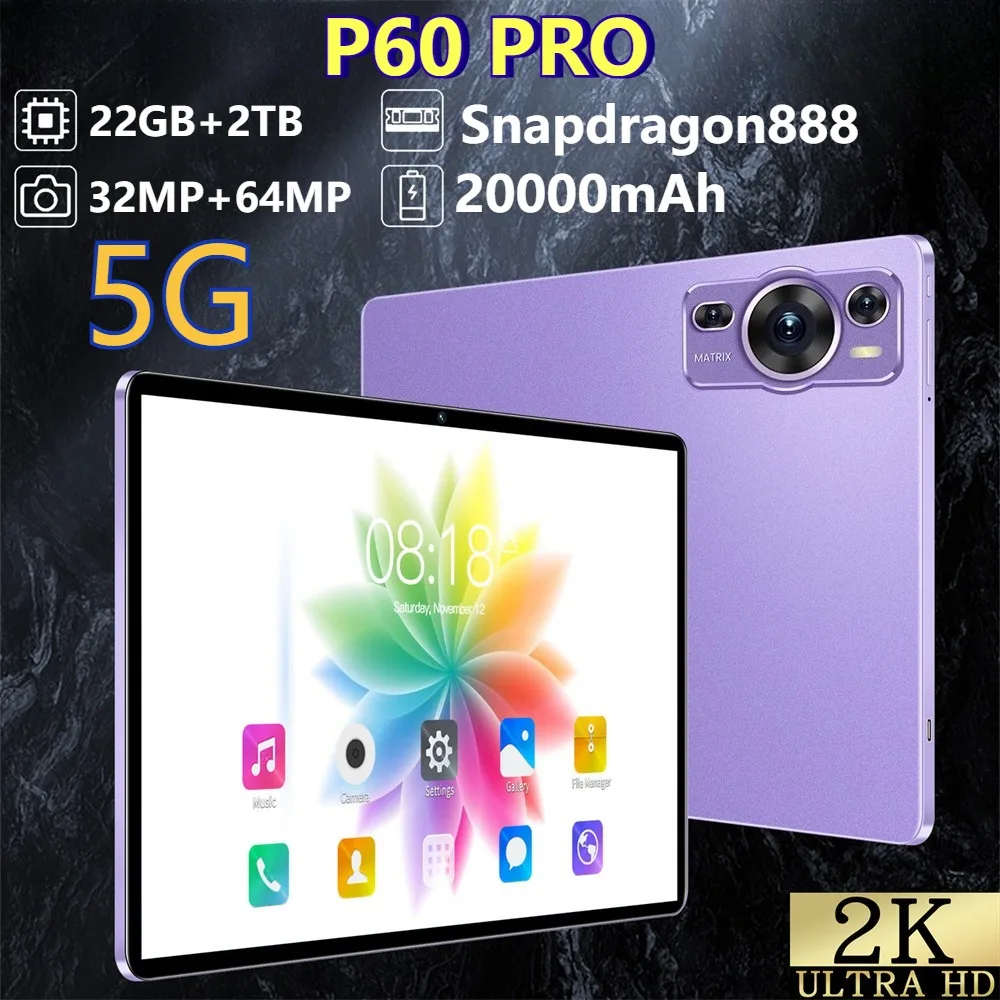 Новый оригинальный P60 Pro 10,1-дюймовый HD-экран 4G 5G Dual Sim-планшет Android 14 детский планшет 20000 мАч планшеты ПК с клавиатурой ноутбука
Новый оригинальный P60 Pro 10,1-дюймовый HD-экран 4G 5G Dual Sim-планшет Android 14 детский планшет 20000 мАч планшеты ПК с клавиатурой ноутбука