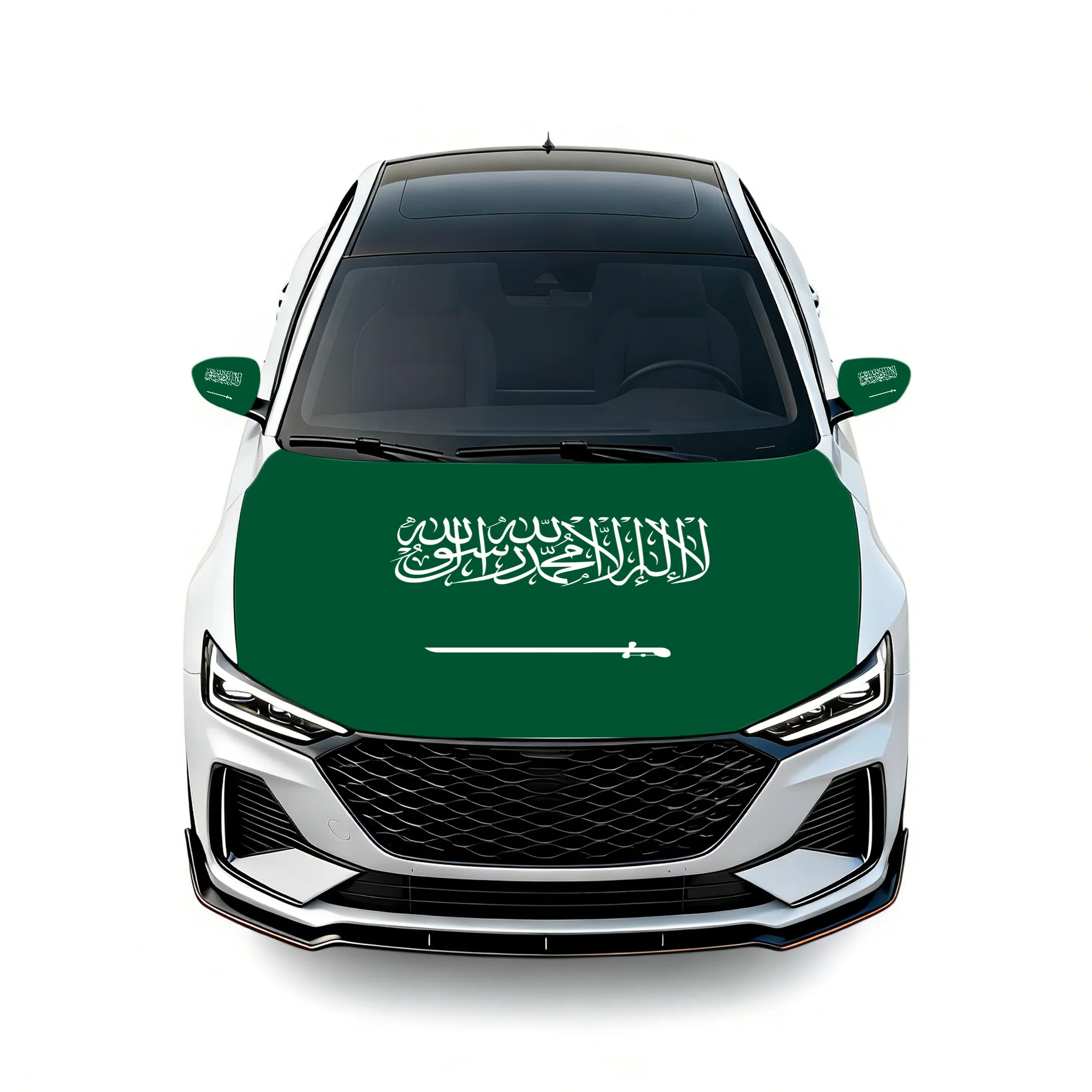 Saudi Car Hood Cover & Side Mirror Covers Green Flag Inspired Front Hood Protector Sunproof Dustproof Car Exterior Accessories
Saudi Car Hood Cover & Side Mirror Covers Green Flag Inspired Front Hood Protector Sunproof Dustproof Car Exterior Accessories
