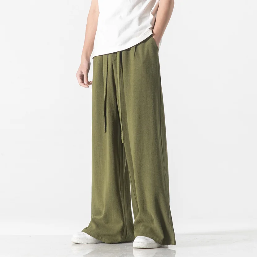 Men's Summer Thin Linen Wide Leg Pants Straight Cut Loose Casual Long Trousers Cotton Linen Straight Tube Pants
Men's Summer Thin Linen Wide Leg Pants Straight Cut Loose Casual Long Trousers Cotton Linen Straight Tube Pants