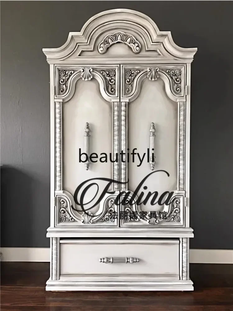 XZ1French solid wood carving wardrobe retro solid wood carving flower old wardrobe storage storage cabinet customization
XZ1French solid wood carving wardrobe retro solid wood carving flower old wardrobe storage storage cabinet customization