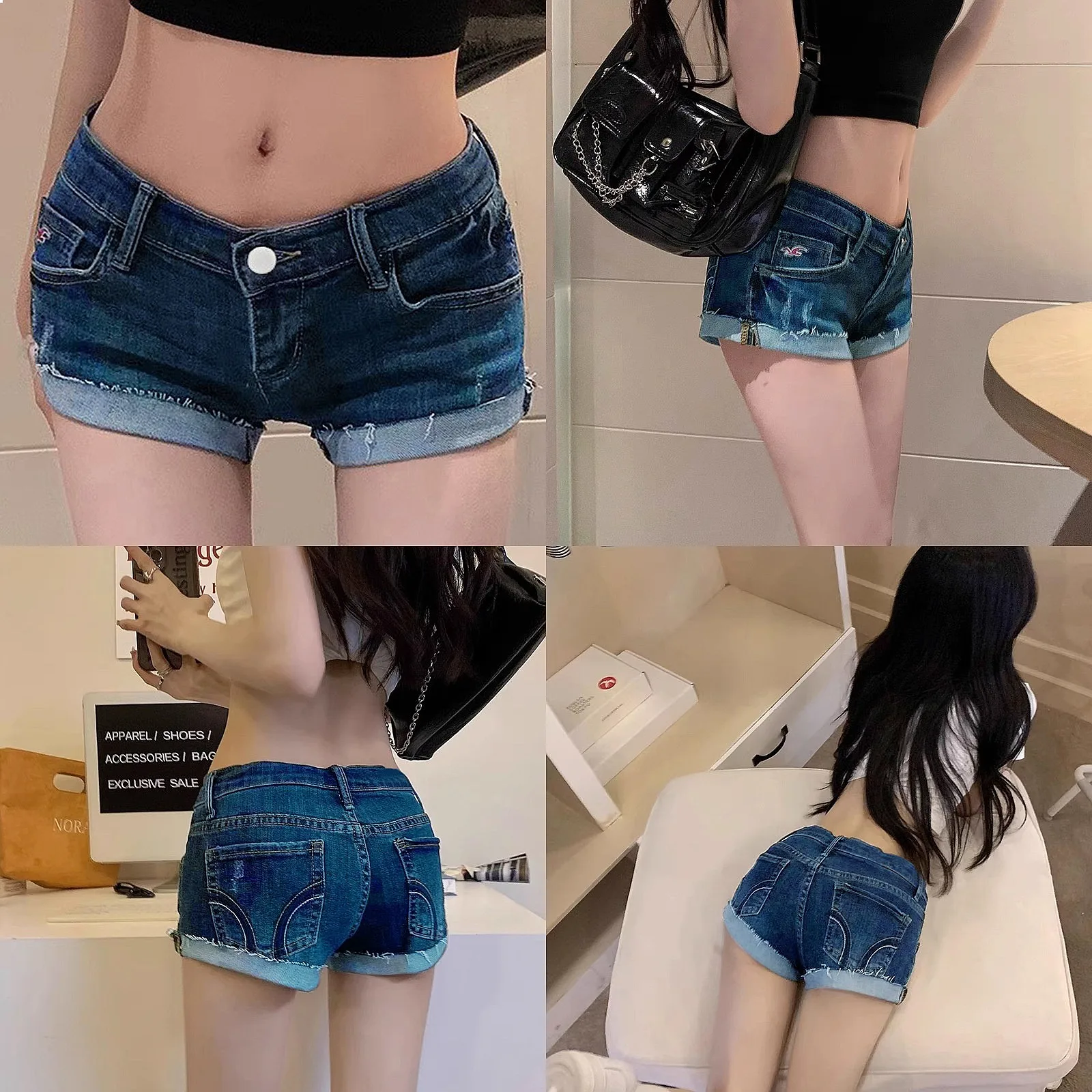 Sexy Low Rise Denim Shorts Women Summer High Waist Slim Fit Curvy Hot Pants Rolled Hem Streetwear
Sexy Low Rise Denim Shorts Women Summer High Waist Slim Fit Curvy Hot Pants Rolled Hem Streetwear
