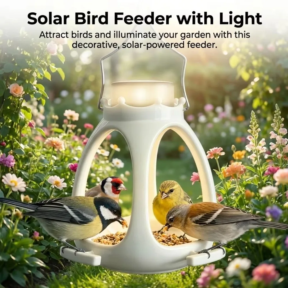 Creative Solar-powered Bird Feeder LED Light with Handle Crown Bird Feeder Large Capacity Multifunctional
Creative Solar-powered Bird Feeder LED Light with Handle Crown Bird Feeder Large Capacity Multifunctional