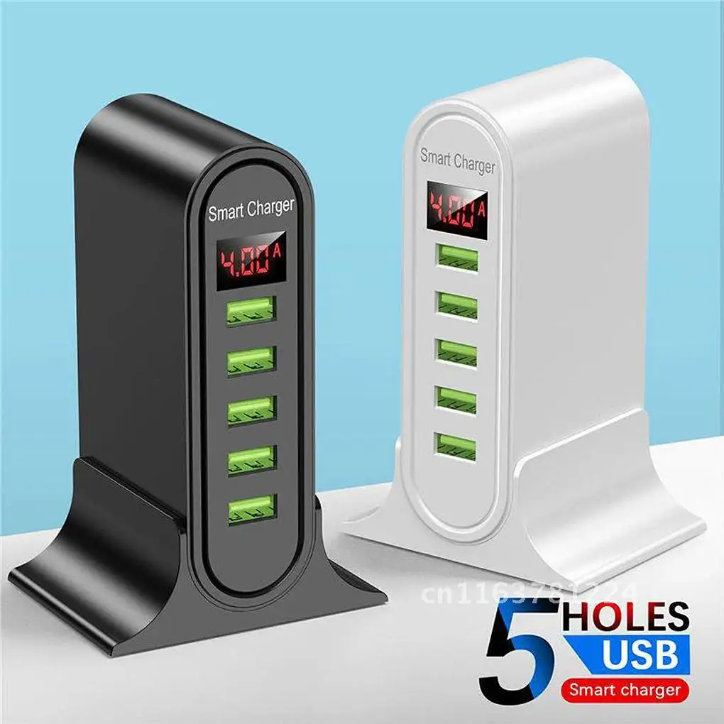 5 Port USB Charger For Xiaomi LED Display Multi USB Charging Station Universal Phone Desktop Wall Home EU US UK Plug
5 Port USB Charger For Xiaomi LED Display Multi USB Charging Station Universal Phone Desktop Wall Home EU US UK Plug