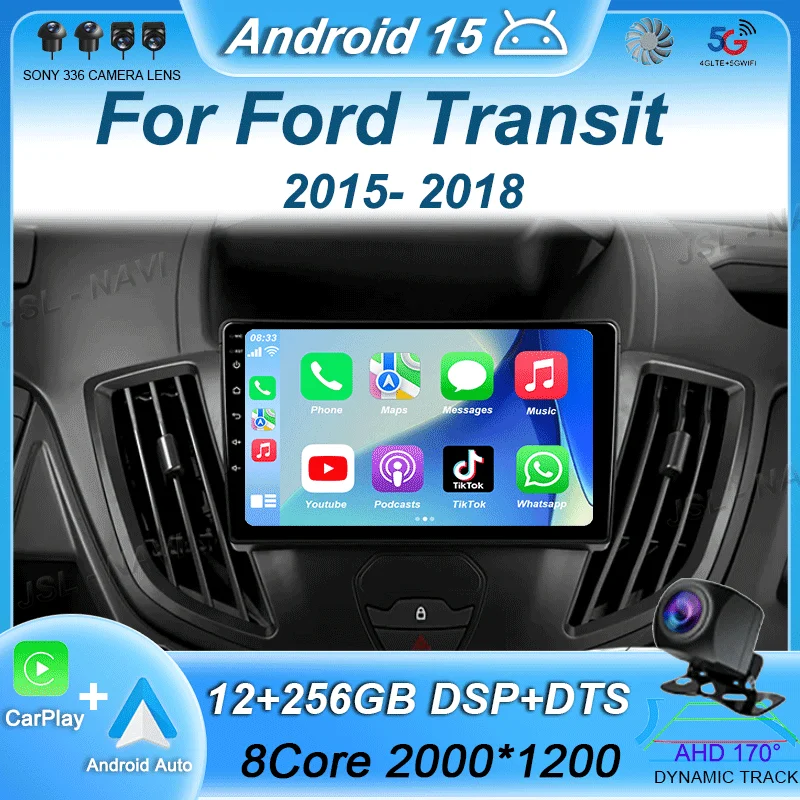 Android 15 Auto Carplay For Ford Transit 2015 - 2018 Car Radio Multimedia Video Player Navigation GPS Stereo 360 Camera WIFI+4G
Android 15 Auto Carplay For Ford Transit 2015 - 2018 Car Radio Multimedia Video Player Navigation GPS Stereo 360 Camera WIFI+4G