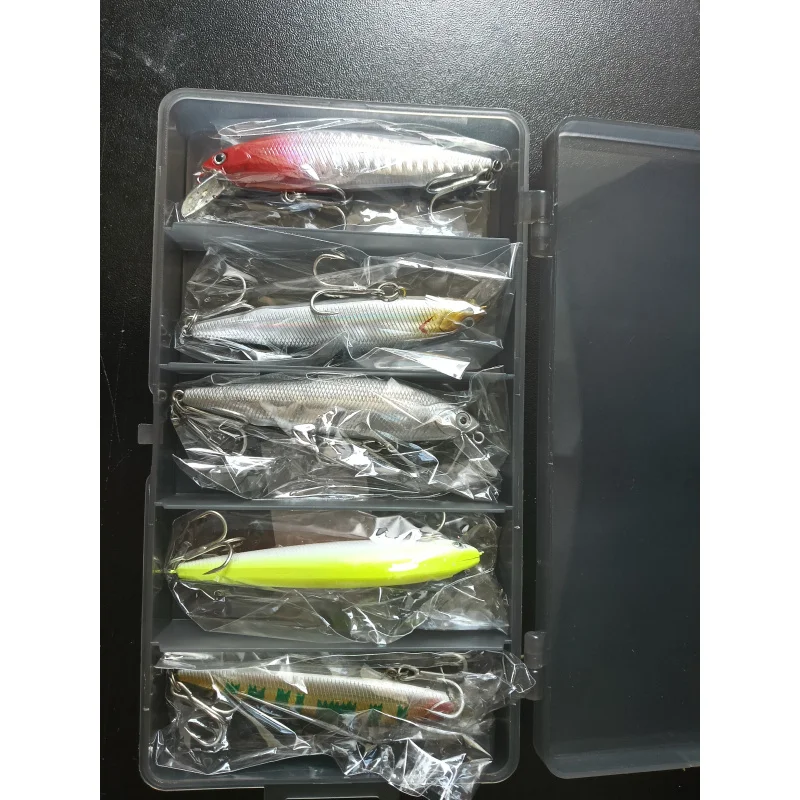 5PCS Finishing lure Set JERK minnow 14g Floating Wobbler Lures Hard Bait Quality Professional Depth0.8-1.0m
5PCS Finishing lure Set JERK minnow 14g Floating Wobbler Lures Hard Bait Quality Professional Depth0.8-1.0m
