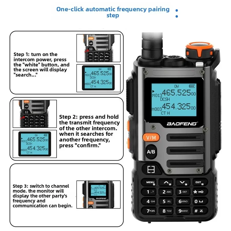 2025 Baofeng BF-K68 Full-band Outdoor High-power Intercom Intelligent Noise Reduction One-click Frequency Matching
2025 Baofeng BF-K68 Full-band Outdoor High-power Intercom Intelligent Noise Reduction One-click Frequency Matching