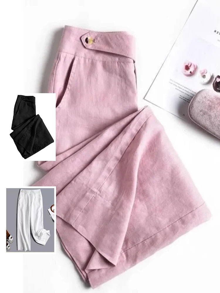 High Waist Draped Wide Leg Pants Elastic Waist Pure Color Casual Loose Fit Summer Slimming Long Trousers for plus Size Women
High Waist Draped Wide Leg Pants Elastic Waist Pure Color Casual Loose Fit Summer Slimming Long Trousers for plus Size Women