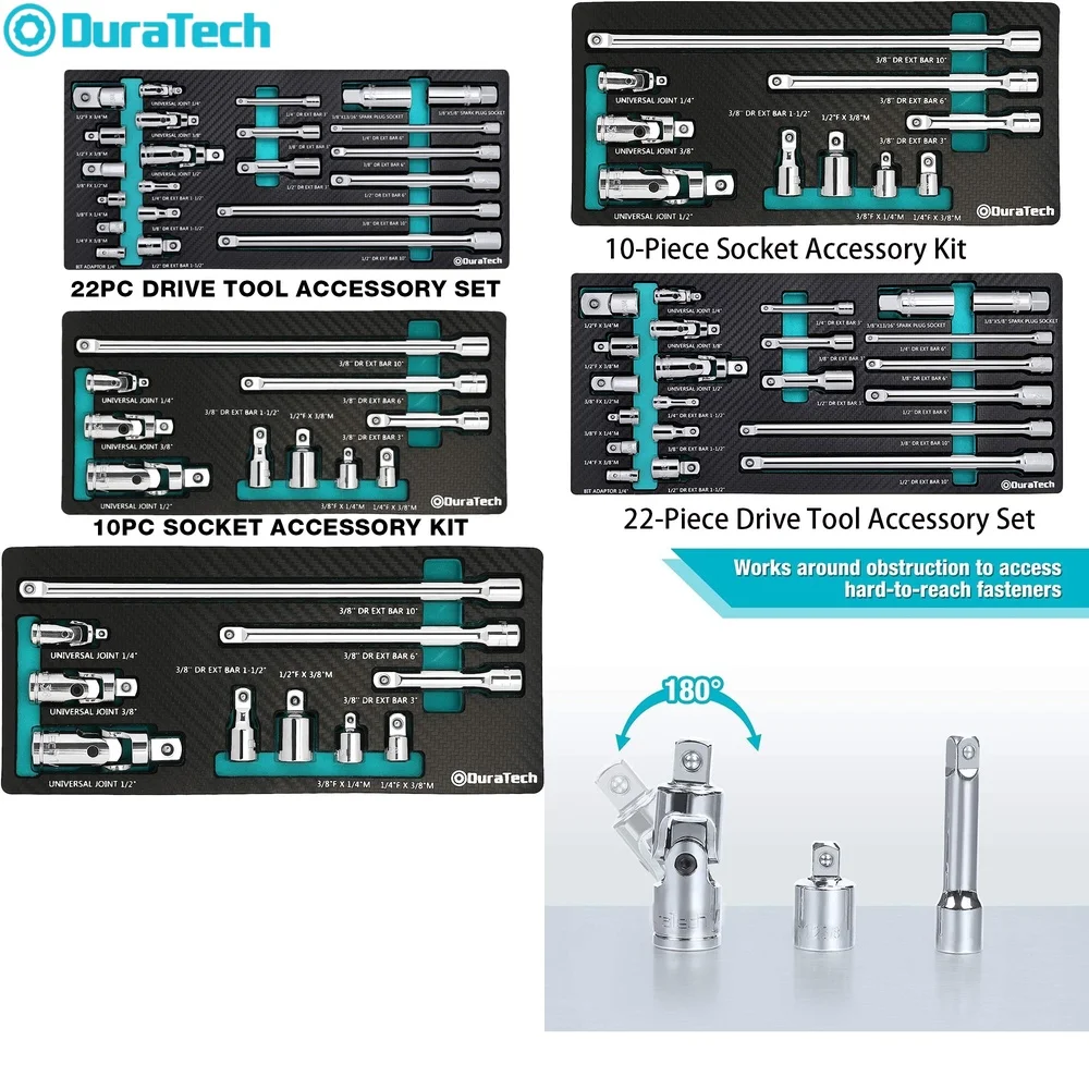 Наборы ручных инструментов Набор аксессуаров для розеток с приводной инструментами и органайзером из пены EVA для удобного хранения и транспортировки
Наборы ручных инструментов Набор аксессуаров для розеток с приводной инструментами и органайзером из пены EVA для удобного хранения и транспортировки