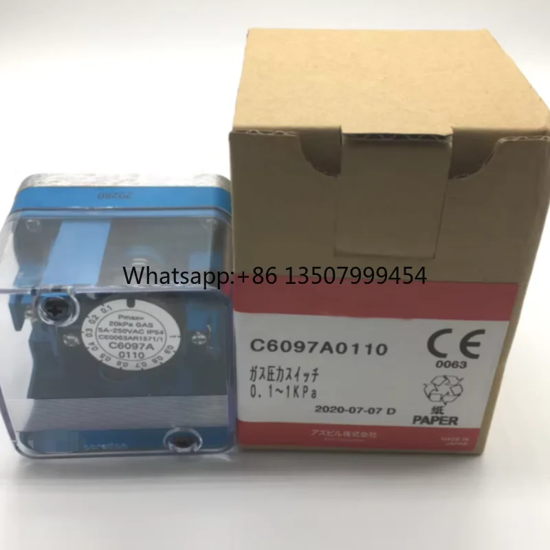 C6097A0110 C6097A0210 C6097A0310 C6097A0410 Gas Pressure Switch HLA-D130A/HLA-D250A/D500A
C6097A0110 C6097A0210 C6097A0310 C6097A0410 Gas Pressure Switch HLA-D130A/HLA-D250A/D500A