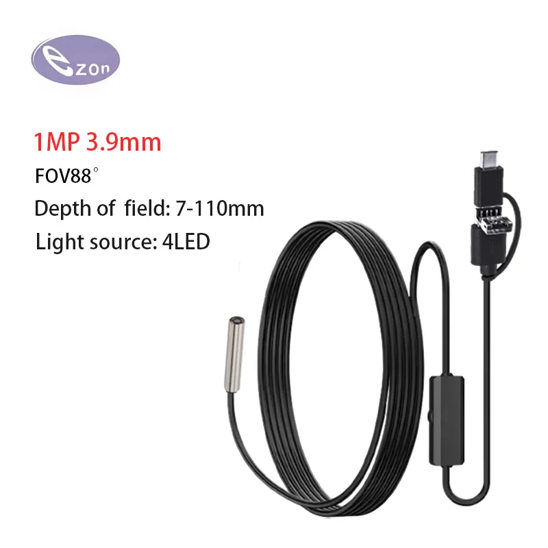 1MP 3.9mm FOV88° Electronic endoscope for precision instrument inspection 1.5m 3-in-1 soft cord Mechanical maintenance endoscope
1MP 3.9mm FOV88° Electronic endoscope for precision instrument inspection 1.5m 3-in-1 soft cord Mechanical maintenance endoscope