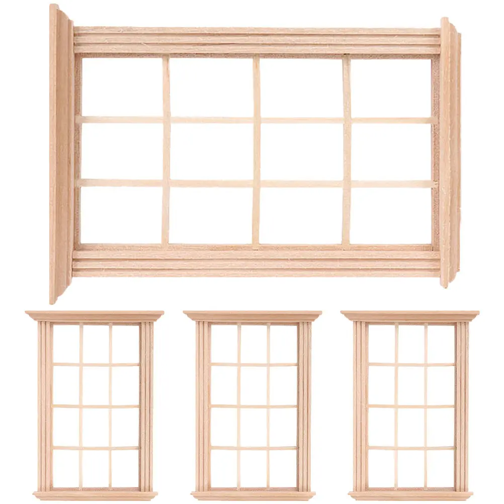 4Pcs Mini Wood Window Frames Uncolored Handmade Miniature House Adornments Pretend Play Kid Educational Home Decorations
4Pcs Mini Wood Window Frames Uncolored Handmade Miniature House Adornments Pretend Play Kid Educational Home Decorations