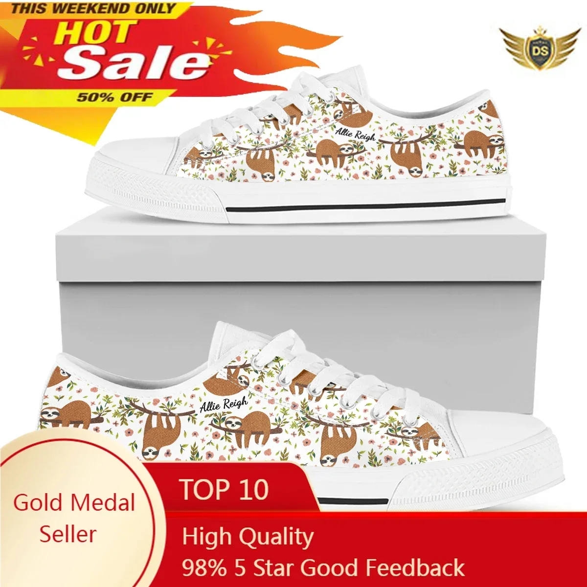 Cartoon Sloth Unisex Women Shoes Casual Sneakers Lace Up Low Style Breathable Comfortable Rubber Sneakers
Cartoon Sloth Unisex Women Shoes Casual Sneakers Lace Up Low Style Breathable Comfortable Rubber Sneakers