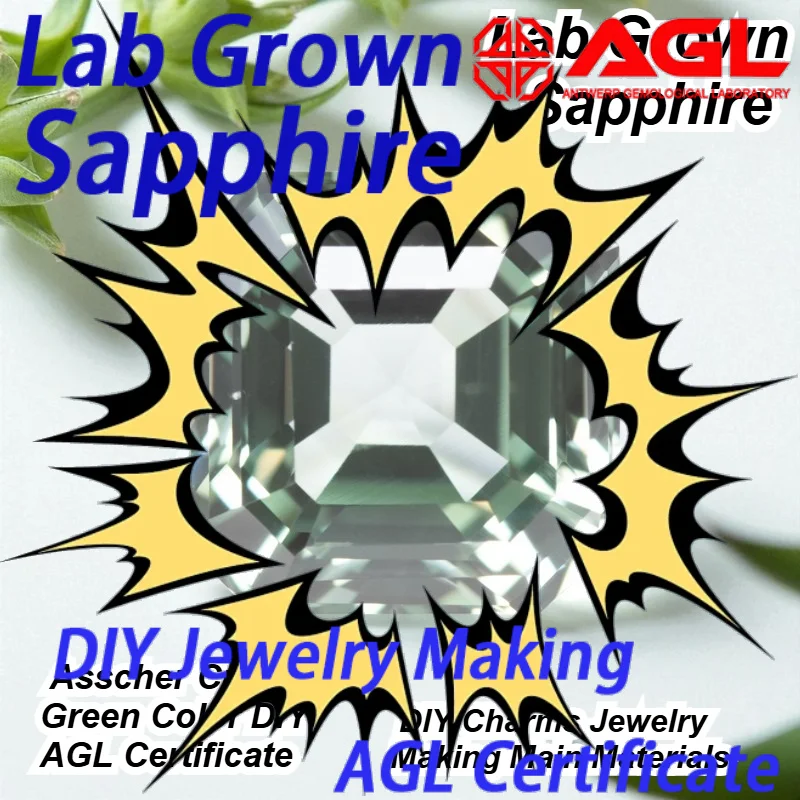 Hot Sale Lab Grown Sapphire Asscher Cut Green Color DIY Charms Jewelry Making Main Materials Selectable Certificate
Hot Sale Lab Grown Sapphire Asscher Cut Green Color DIY Charms Jewelry Making Main Materials Selectable Certificate