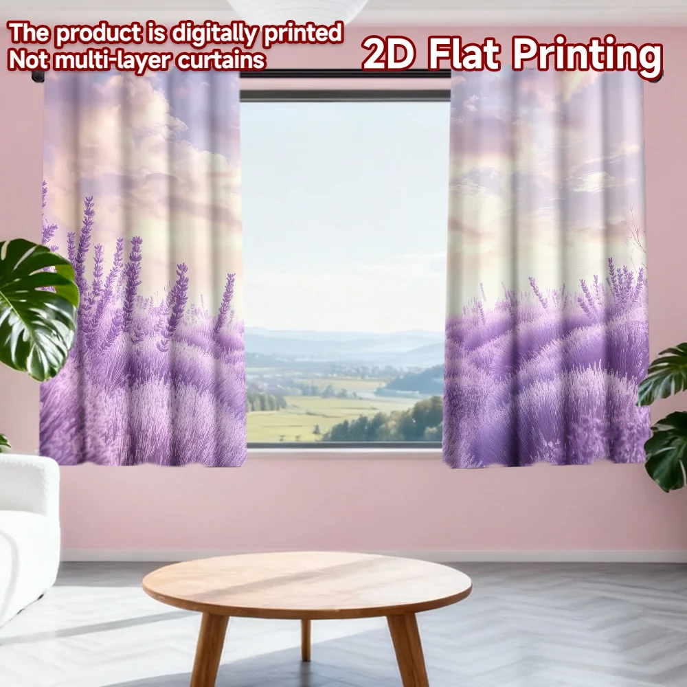 2D flat printing 2pcs Window Curtains Lavender Field Sunrise(1) Digital Printed Polyester Drapes Birthday Party Use for Living
2D flat printing 2pcs Window Curtains Lavender Field Sunrise(1) Digital Printed Polyester Drapes Birthday Party Use for Living