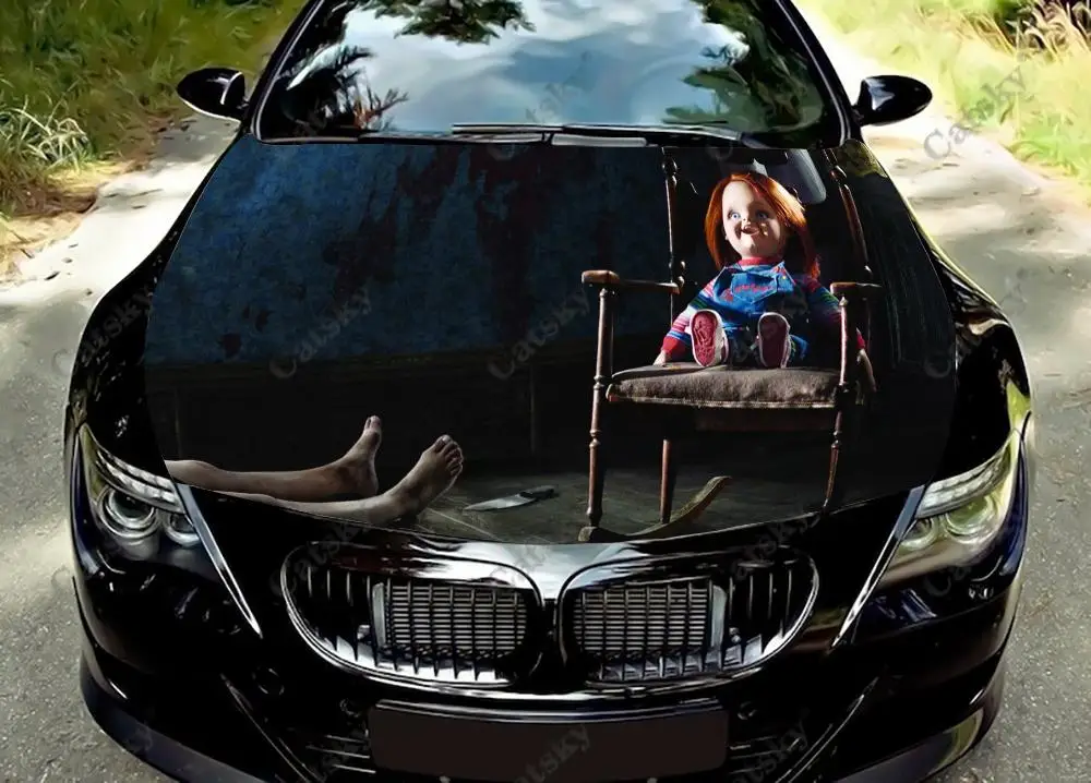 Chucky Horror movies Car hood decal vinyl sticker graphic wrap decals graphic engine stickers suitable for most vehicles
Chucky Horror movies Car hood decal vinyl sticker graphic wrap decals graphic engine stickers suitable for most vehicles