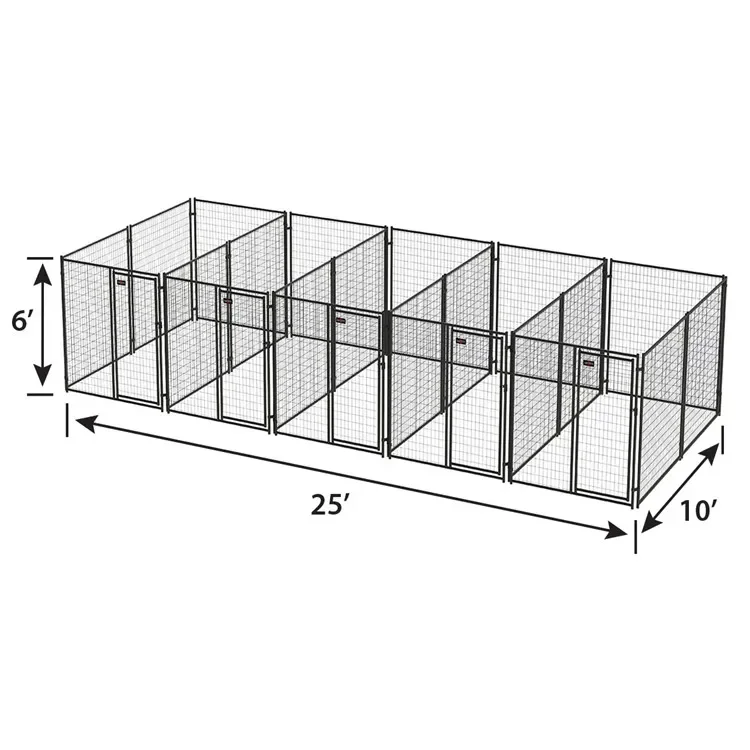 Portable Friendly Modular Dog Cage Crate Luxury Dog Kennel Large Space With Customized
Portable Friendly Modular Dog Cage Crate Luxury Dog Kennel Large Space With Customized