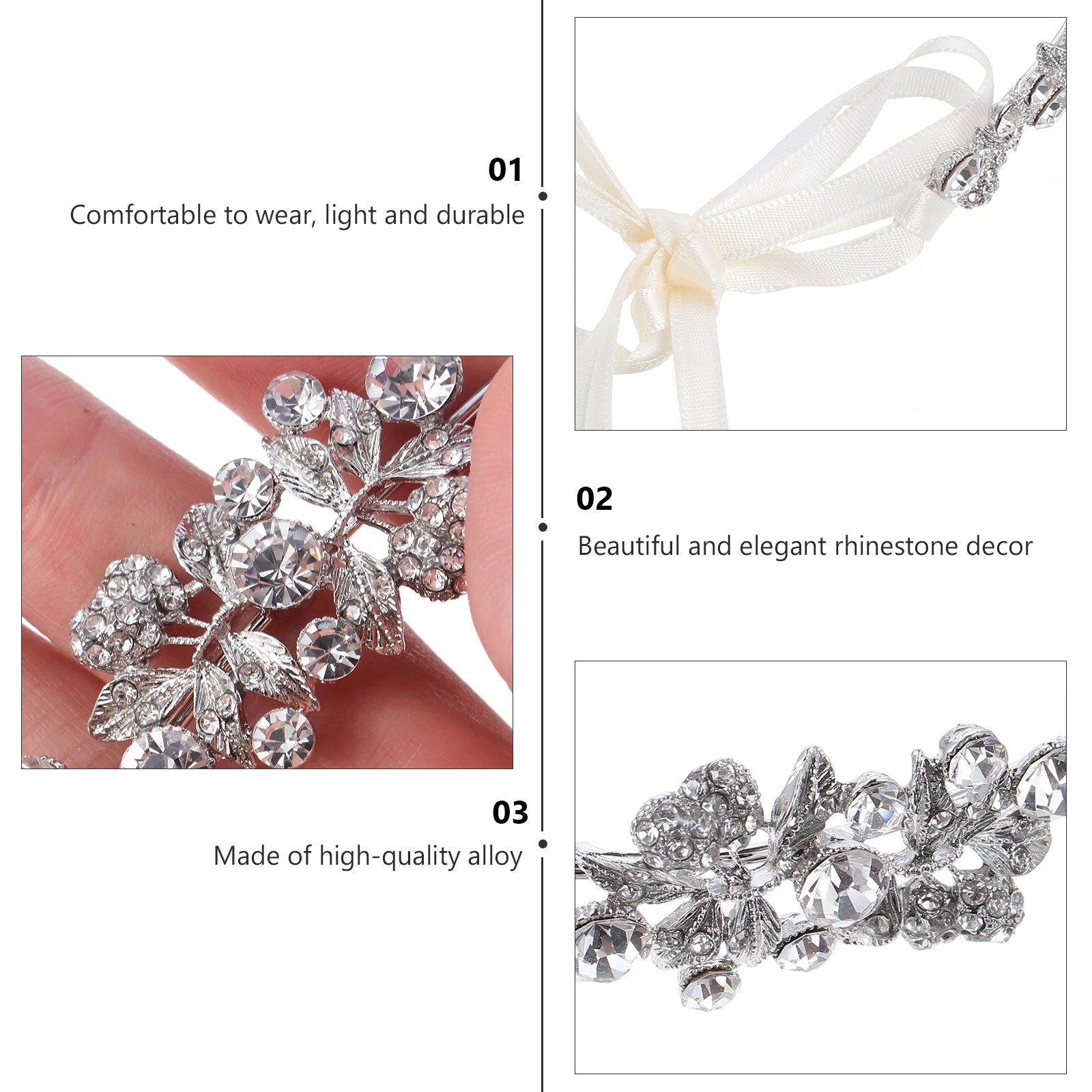 Crown Headb Crystal Rhinestone Hair Accessories Elegant Wedding Bride Bridesmaid Silver Color Adjustable Photo Props
Crown Headb Crystal Rhinestone Hair Accessories Elegant Wedding Bride Bridesmaid Silver Color Adjustable Photo Props
