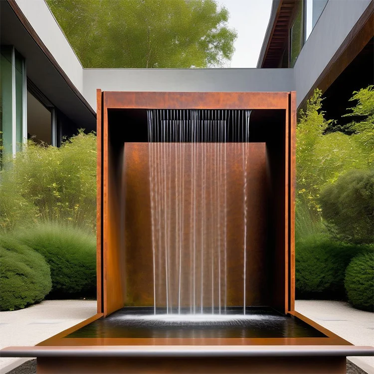 Customizable Corten Steel Rain Curtain Fountain & Waterfall | Stunning Outdoor Water Feature for Resorts
Customizable Corten Steel Rain Curtain Fountain & Waterfall | Stunning Outdoor Water Feature for Resorts